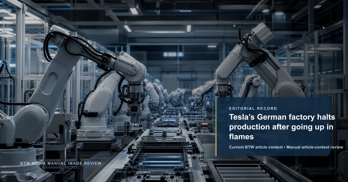 L'usine allemande de Tesla suspend sa production après un incendie