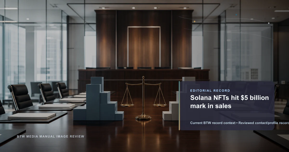 Solana NFTs hit $5 billion mark in sales reviewed editorial briefing visual