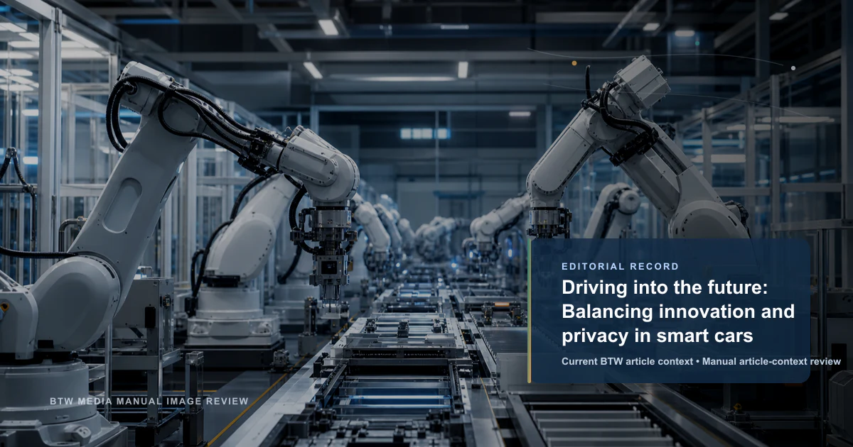 Driving into the future: Balancing innovation and privacy in smart cars reviewed editorial briefing visual