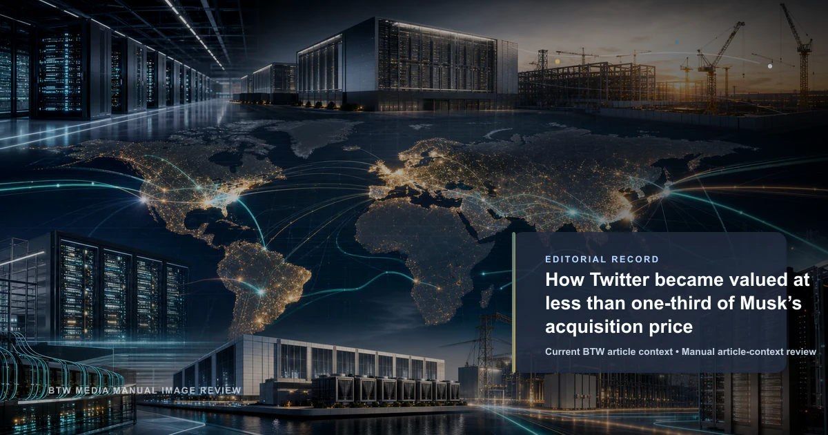 How Twitter became valued at less than one-third of Musk’s acquisition price reviewed editorial briefing visual