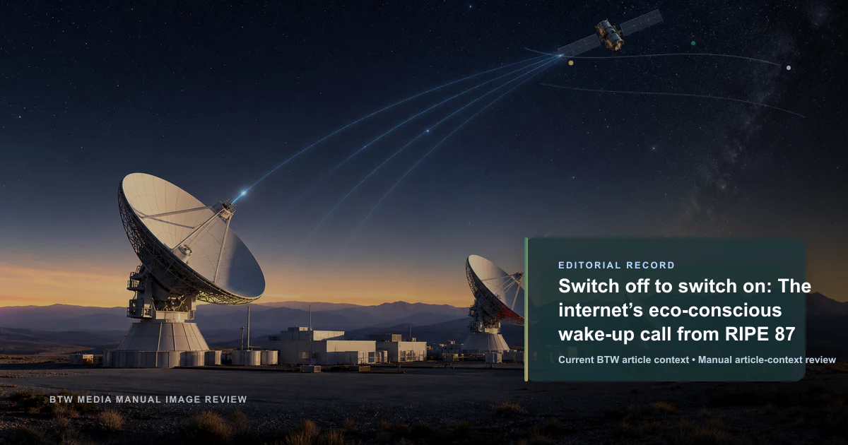 Éteindre pour allumer : le signal d'alarme écologique d'Internet lancé à RIPE 87