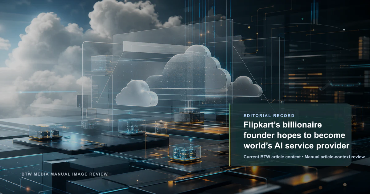 Le fondateur milliardaire de Flipkart espère devenir le fournisseur mondial de services d'IA
