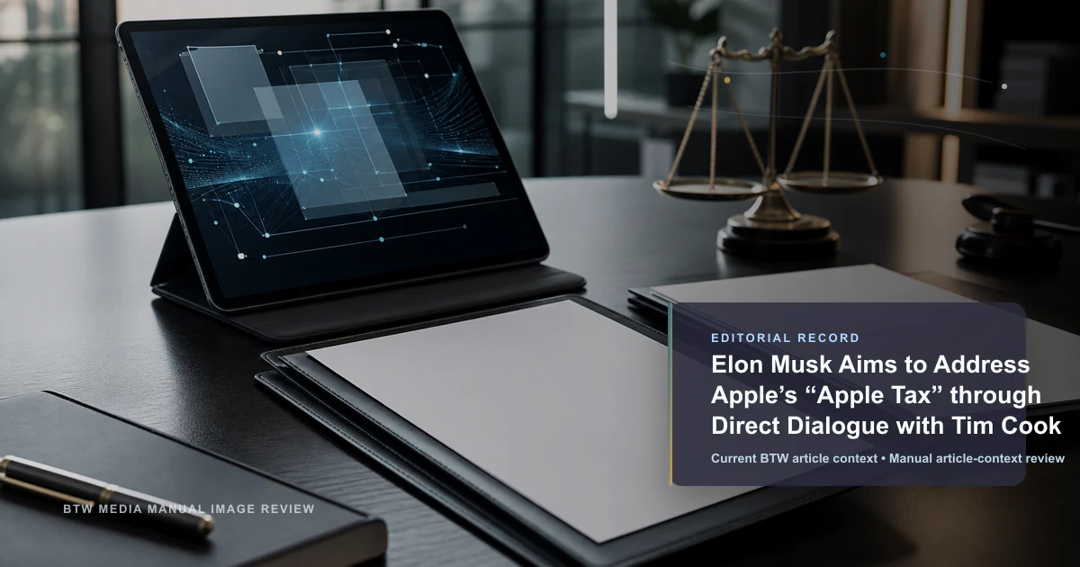 Elon Musk Aims to Address Apple’s “Apple Tax” through Direct Dialogue with Tim Cook reviewed editorial image
