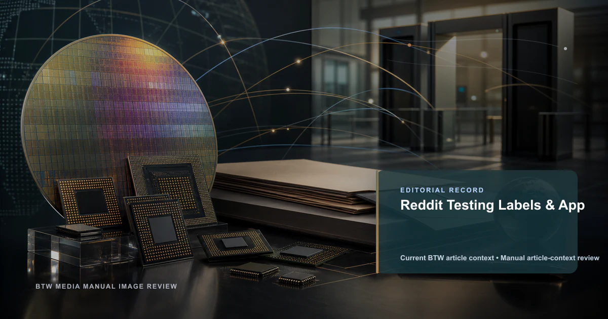 Reddit Testing Labels & App reviewed editorial briefing visual