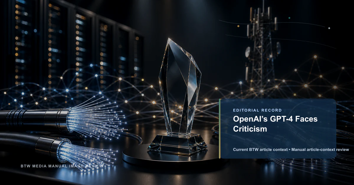 OpenAI’s GPT-4 Faces Criticism reviewed editorial briefing visual