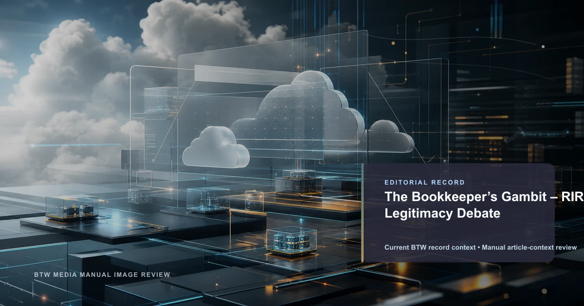 The Bookkeeper’s Gambit – RIR Legitimacy Debate