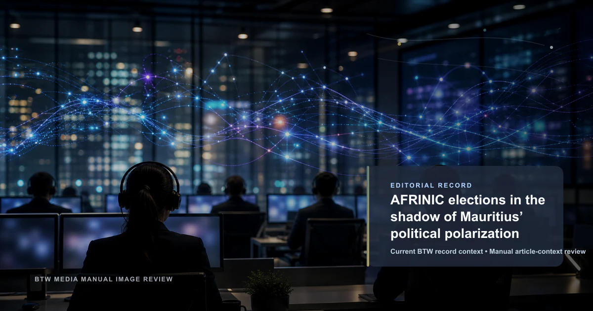 Élections AFRINIC dans l'ombre de la polarisation politique à Maurice