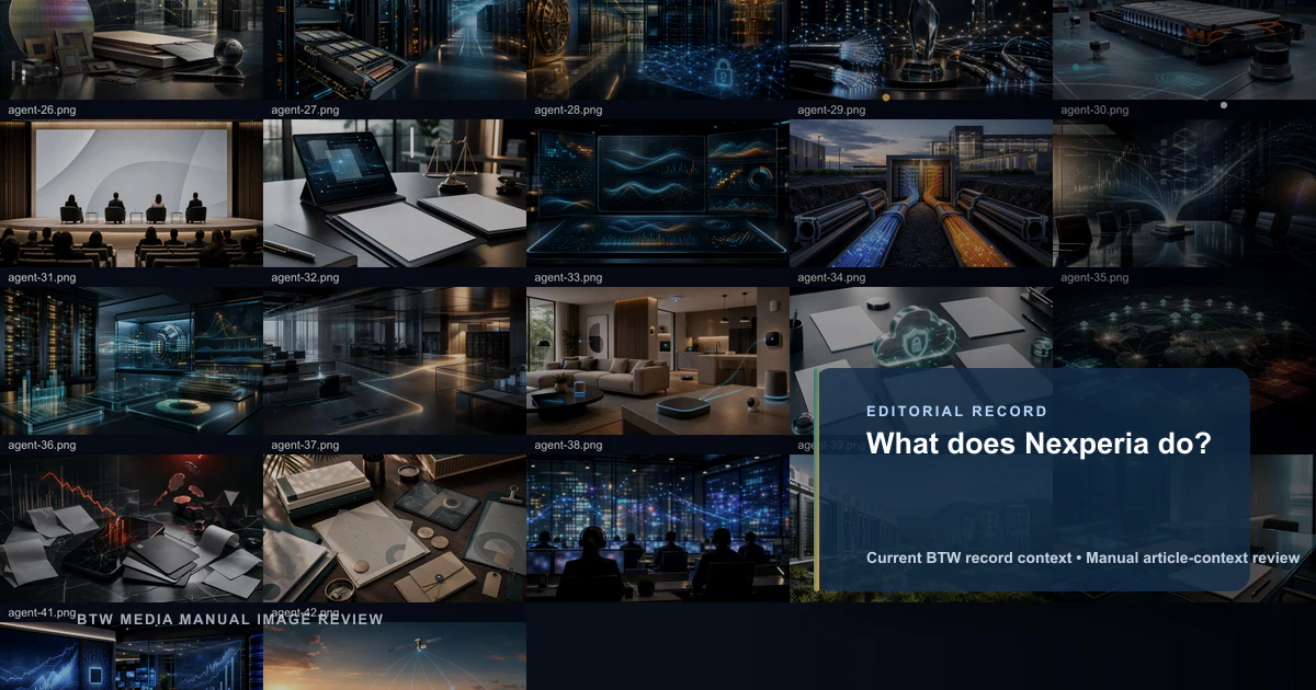 What does Nexperia do? reviewed editorial briefing visual