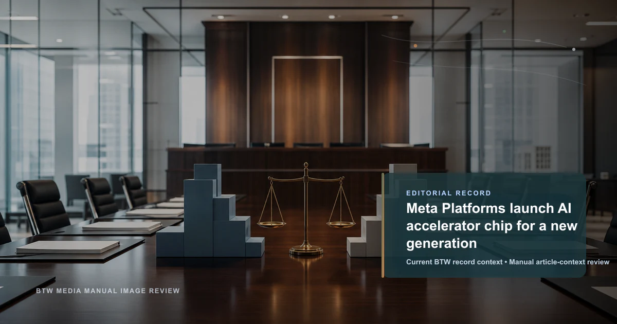 Meta Platforms launch AI accelerator chip for a new generation reviewed editorial briefing visual