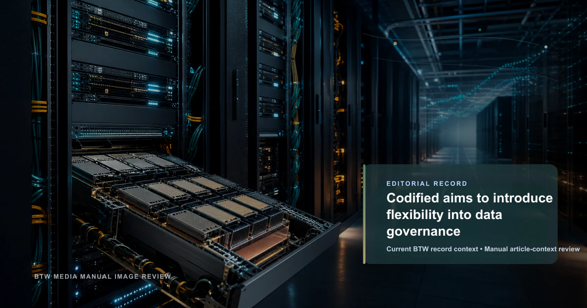 Codified aims to introduce flexibility into data governance reviewed editorial briefing visual