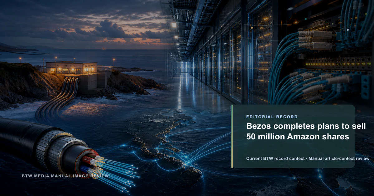 Bezos completes plans to sell 50 million Amazon shares reviewed editorial briefing visual