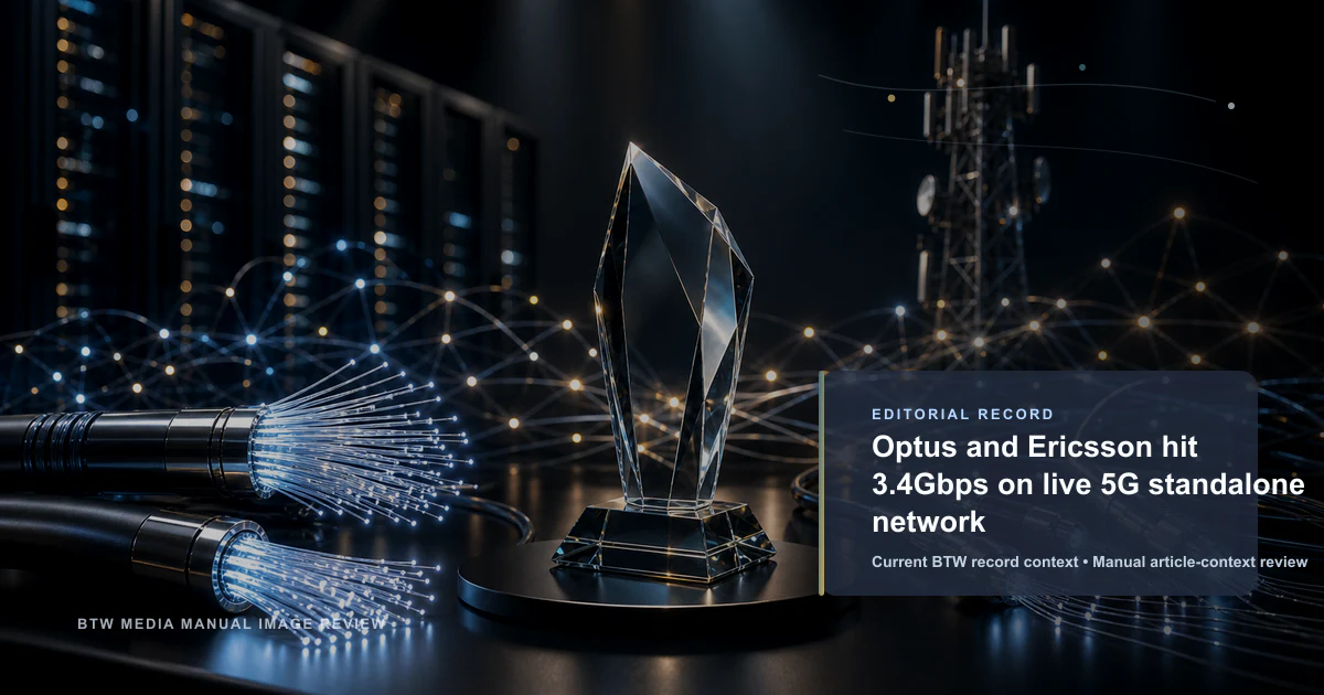 Optus and Ericsson hit 3.4Gbps on live 5G standalone network
