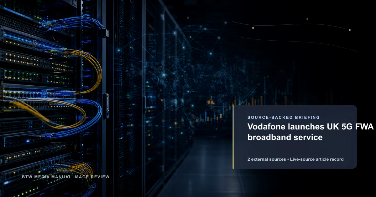 Vodafone lance un service haut débit 5G FWA au Royaume-Uni