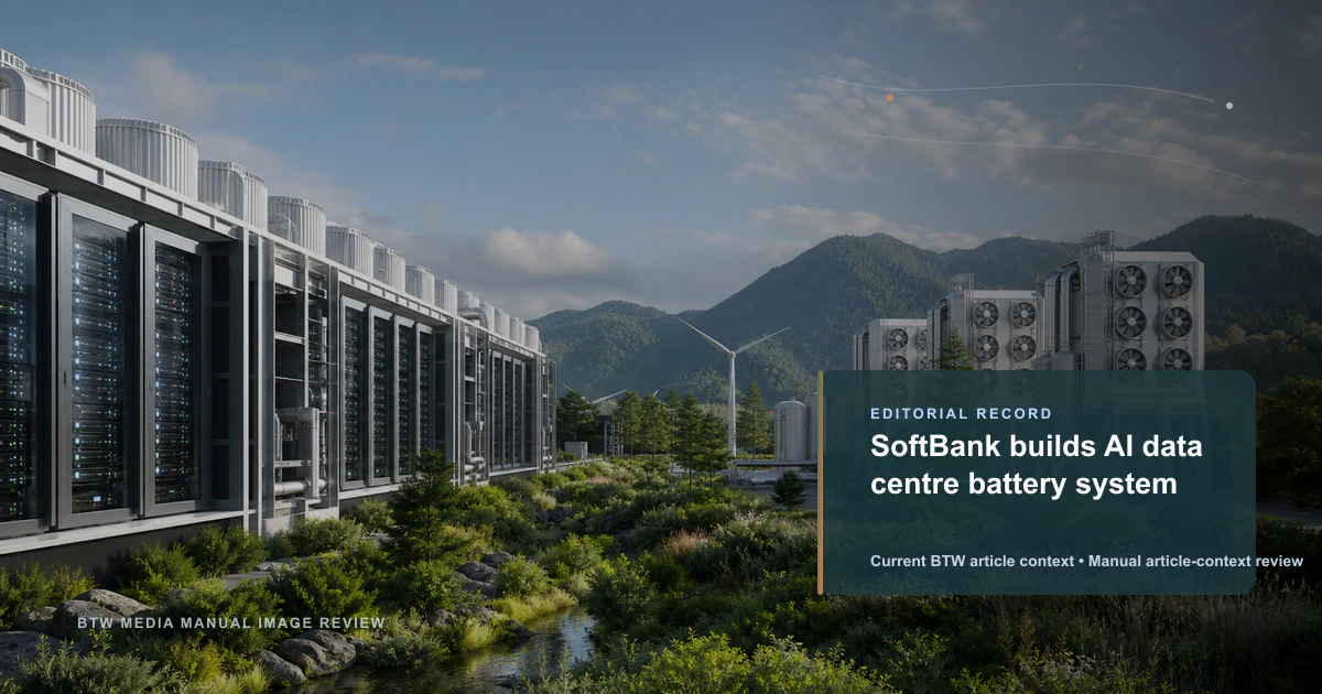 SoftBank builds AI data centre battery system