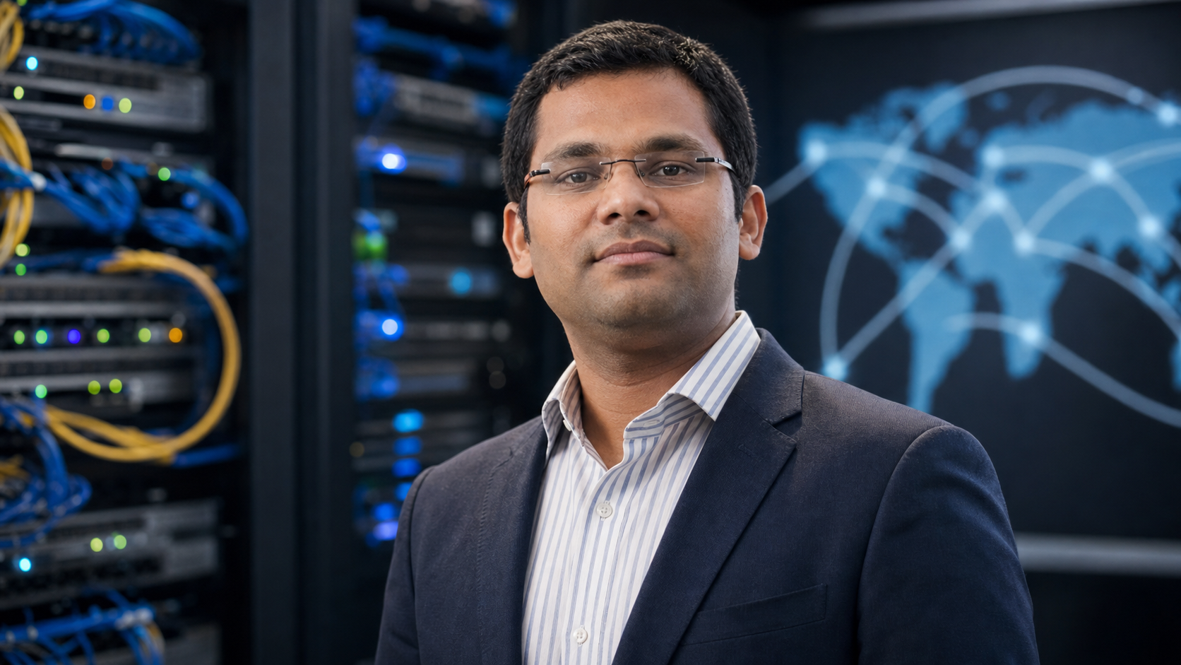 AI-generated editorial portrait of Subhash Chandra based on a public profile photo