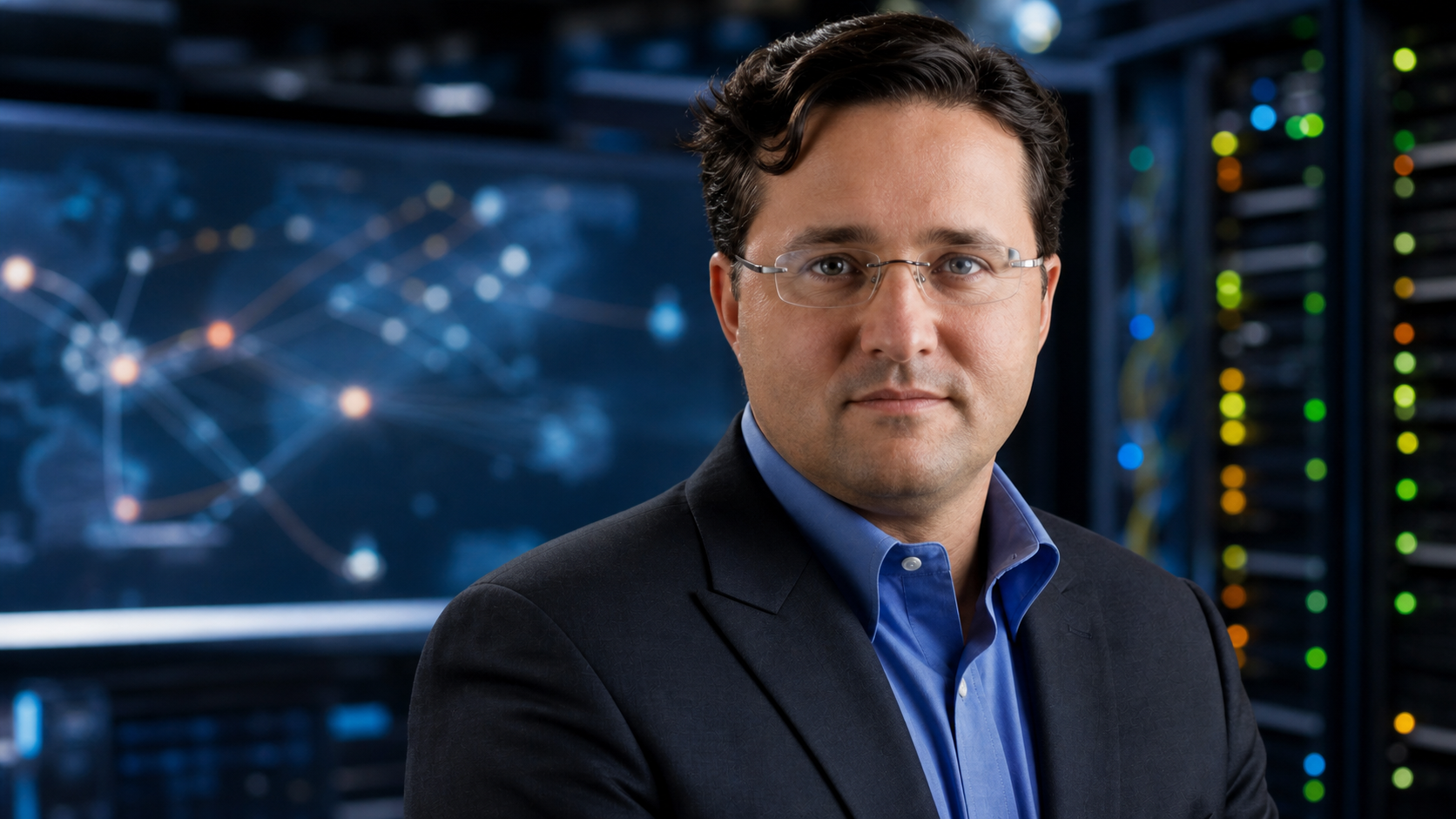 AI-generated editorial portrait of Adam Guy based on a public profile photo
