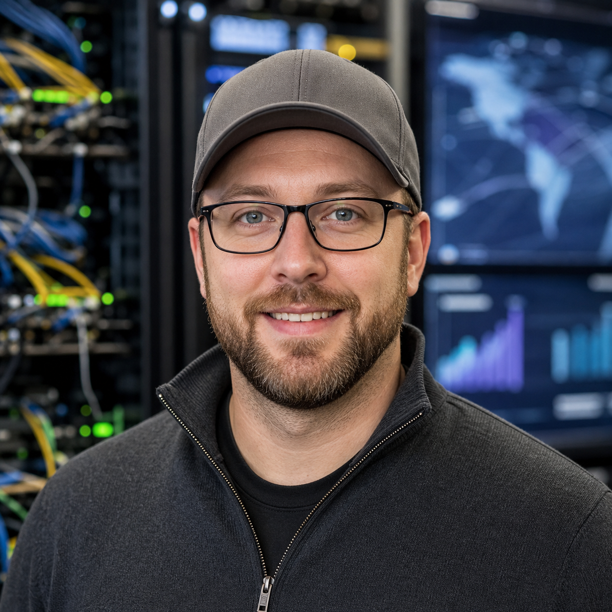 AI-generated editorial portrait of Adam Murray based on a public profile photo