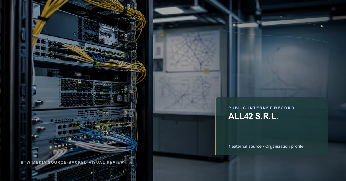 ALL42 s.r.l. public internet infrastructure profile editorial visual