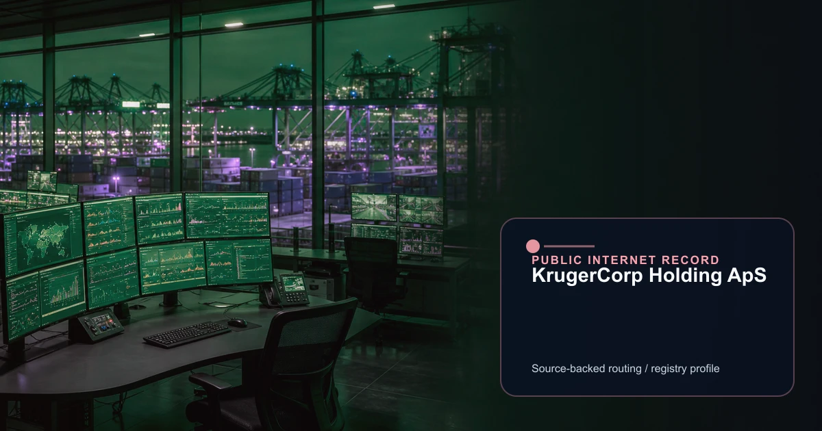 KrugerCorp Holding ApS public internet infrastructure profile editorial visual