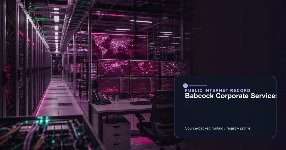Babcock Corporate Services Ltd public internet infrastructure profile editorial visual