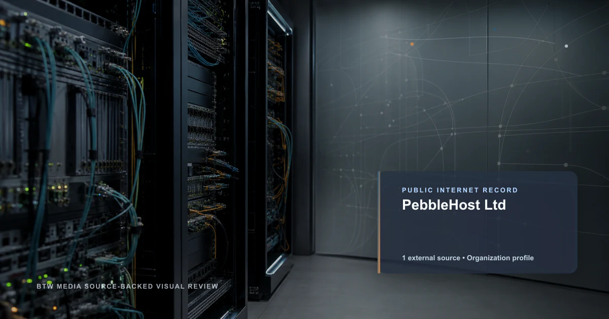 PebbleHost Ltd public internet infrastructure profile editorial visual