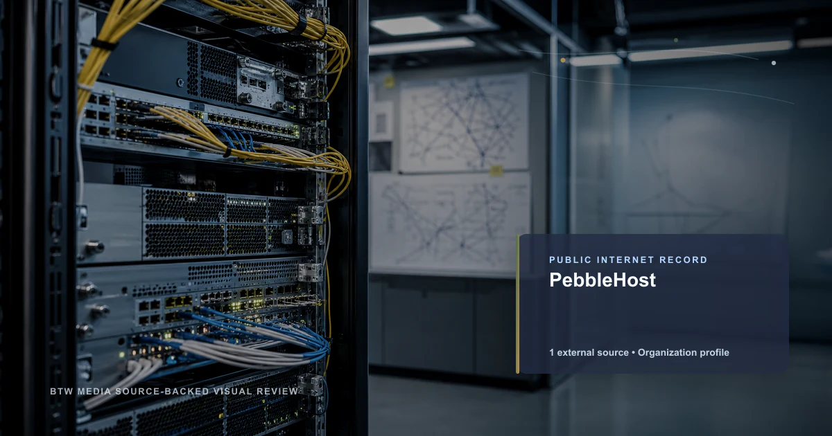 PebbleHost public internet infrastructure profile editorial visual