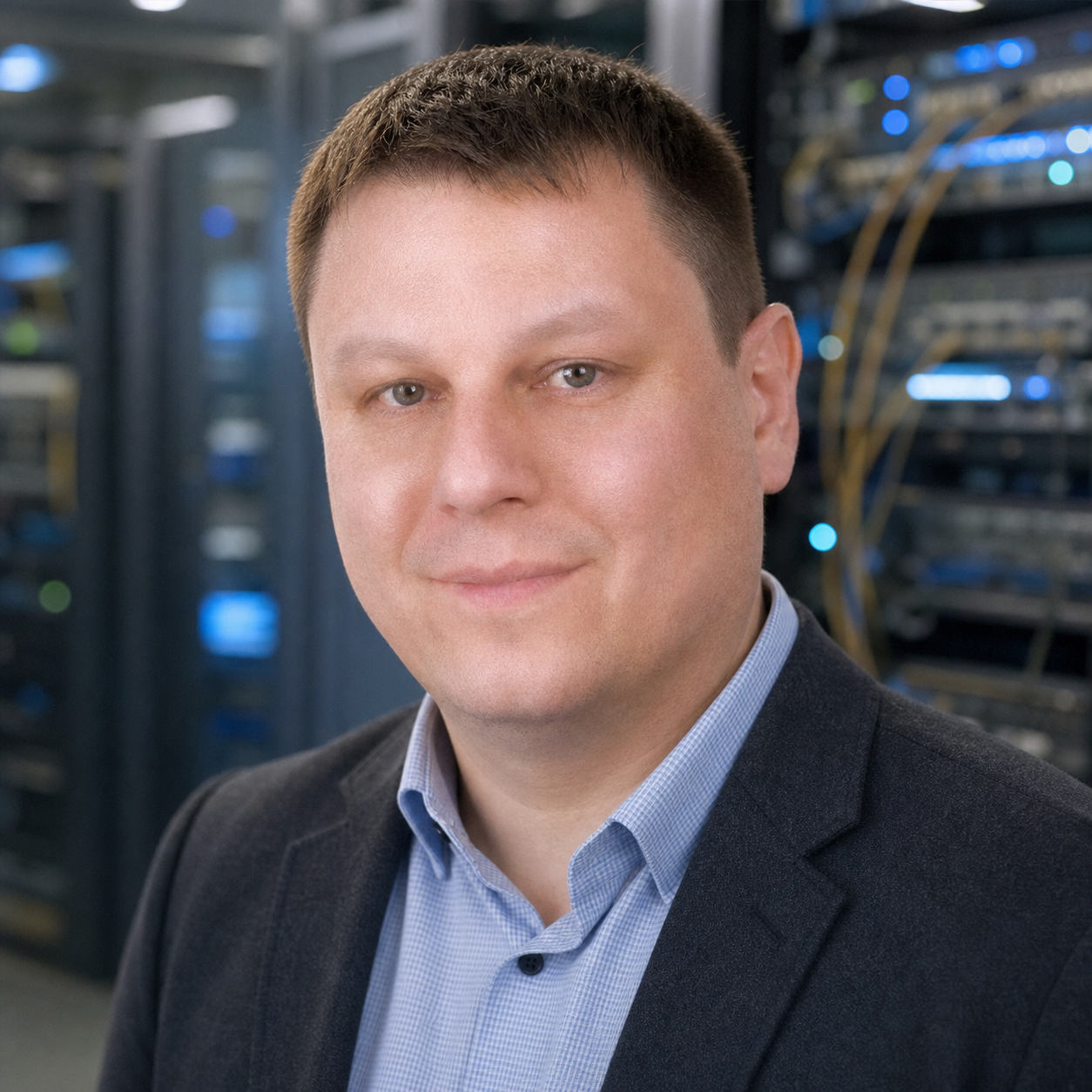 AI-generated editorial portrait of Michael Hoehnl based on a public profile photo