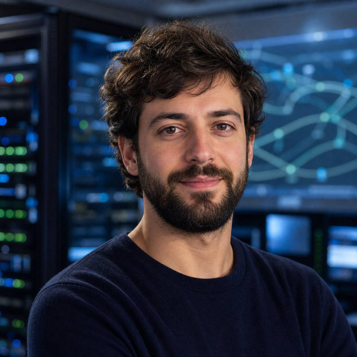 AI-generated editorial portrait of Antoine Thys based on a public profile photo