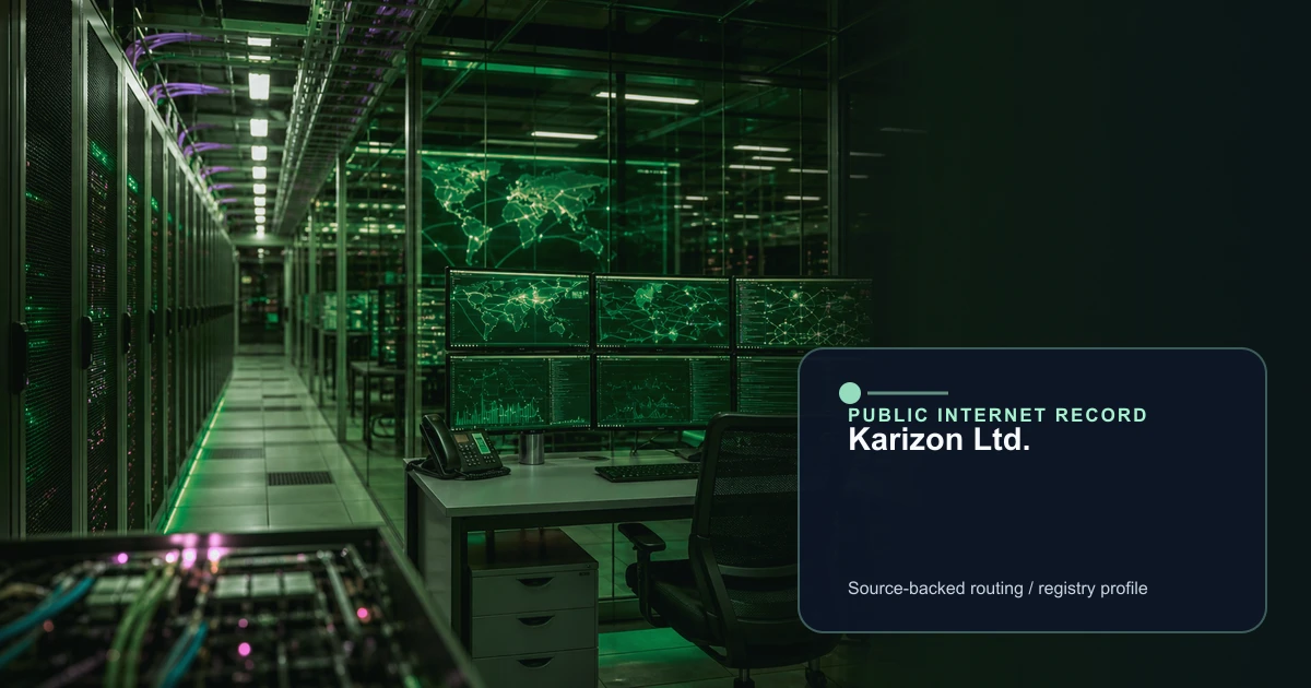 Karizon Ltd. public internet infrastructure profile editorial visual