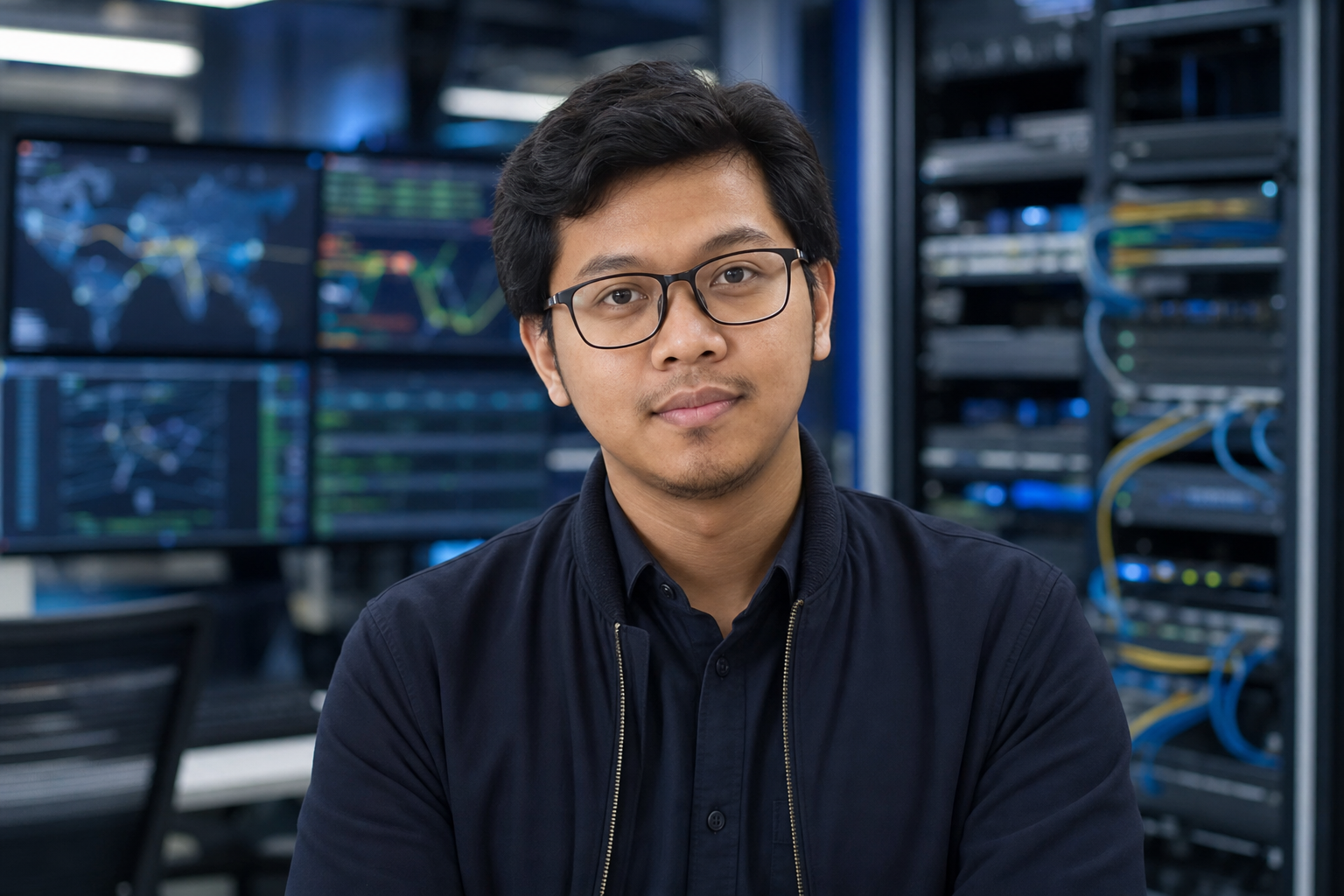AI-generated editorial portrait of Muhammad Fhandika Rafif based on a public profile photo