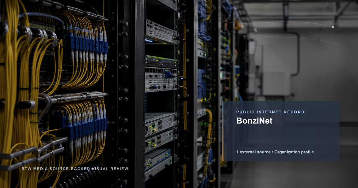 BonziNet public internet infrastructure profile editorial visual