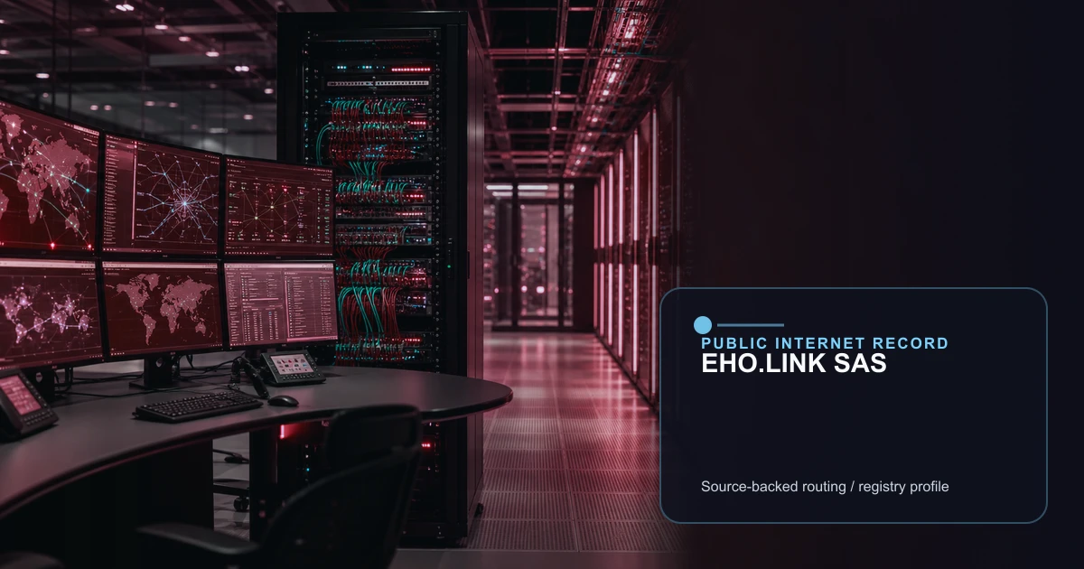 EHO.LINK SAS public internet infrastructure profile editorial visual