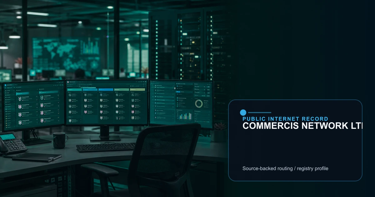 COMMERCIS NETWORK LTD public internet infrastructure profile editorial visual
