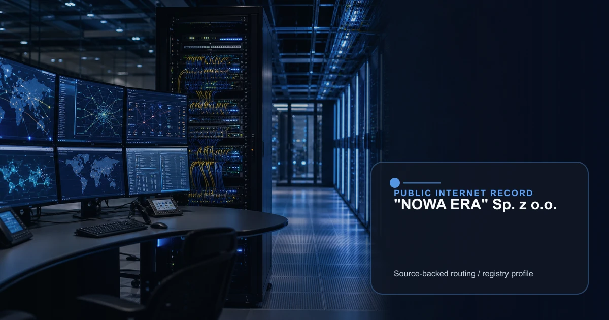 "NOWA ERA" Sp. z o.o. public internet infrastructure profile editorial visual