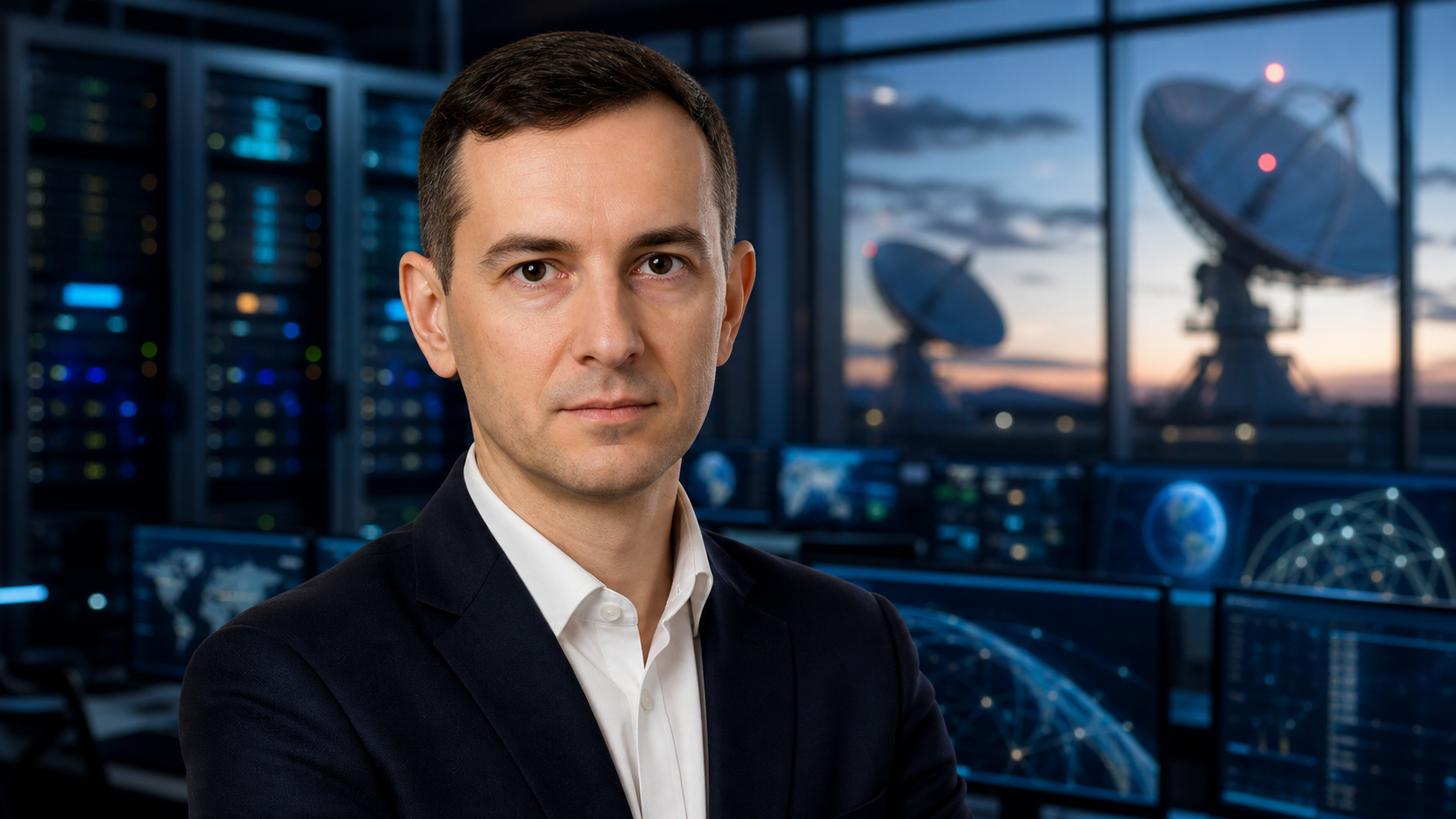 AI-generated editorial portrait of Marcin Mazur based on a public profile photo