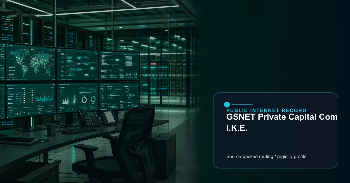 GSNET Private Capital Company I.K.E. public internet infrastructure profile editorial visual