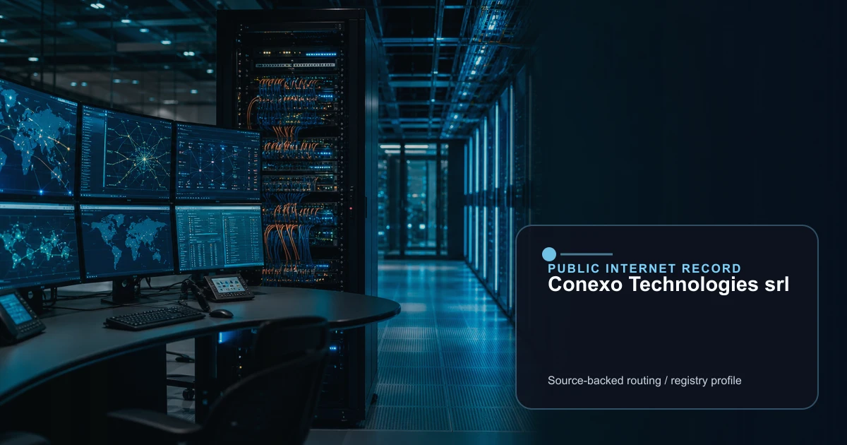 Conexo Technologies srl public internet infrastructure profile editorial visual