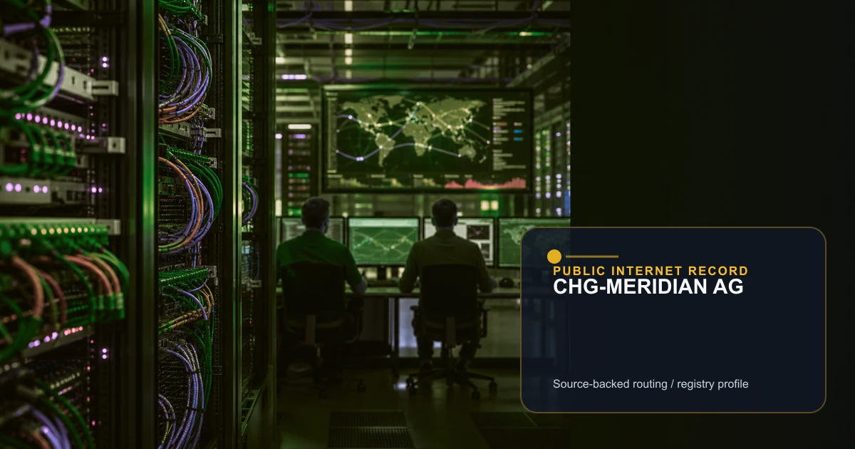 CHG-MERIDIAN AG public internet infrastructure profile editorial visual
