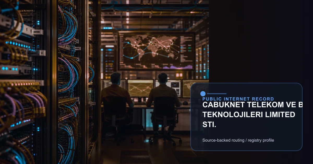 CABUKNET TELEKOM VE BILGI TEKNOLOJILERI LIMITED STI. public internet infrastructure profile editorial visual