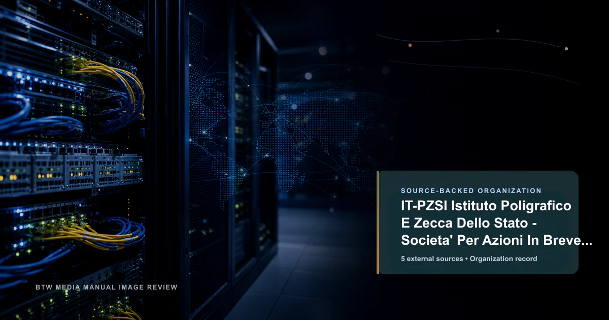 IT-PZSI Istituto Poligrafico E Zecca Dello Stato - Societa' Per Azioni In Breve "IPZS S.P.A"