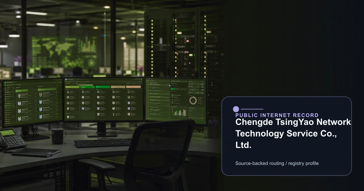 Chengde TsingYao Network Technology Service Co., Ltd. public internet infrastructure profile editorial visual
