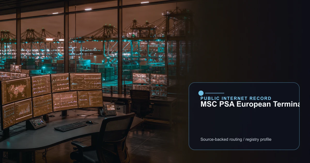 MSC PSA European Terminal NV public internet infrastructure profile editorial visual