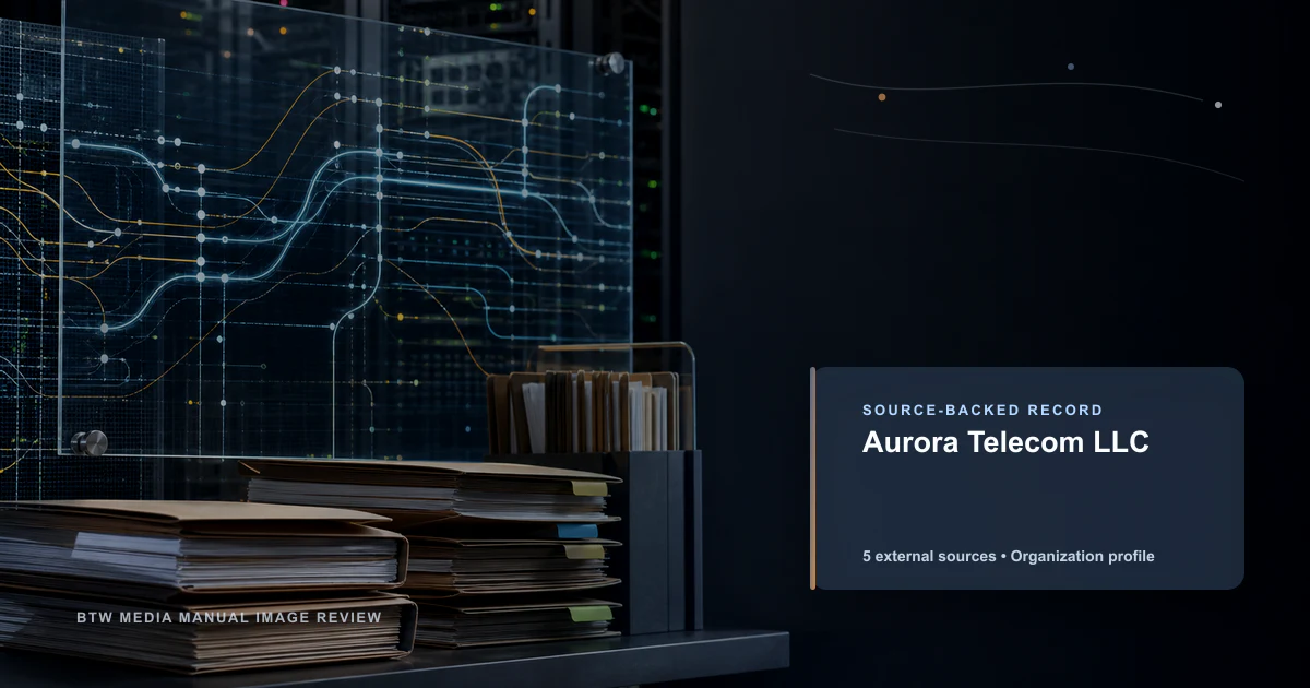 Aurora Telecom LLC public internet infrastructure profile editorial visual