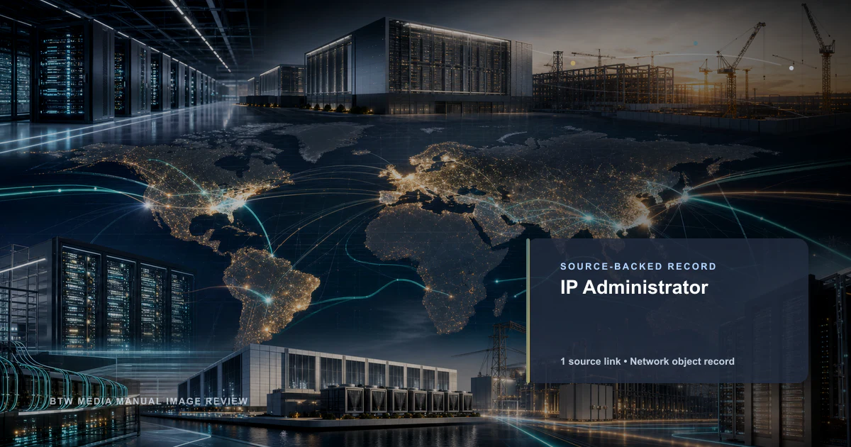 IP Administrator source-backed network record visual