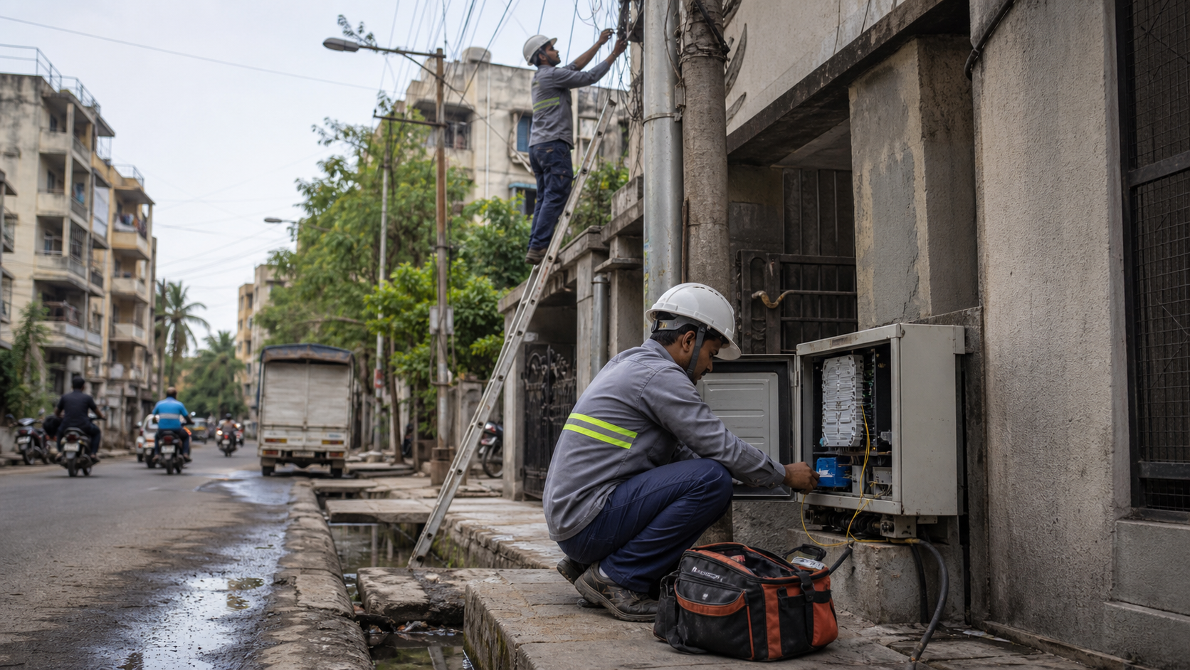 HSB INTERNET SERVICE يجعل فاتورة الاتصال المحلي تعتمد على المسارات المنبع والإصلاح الميداني