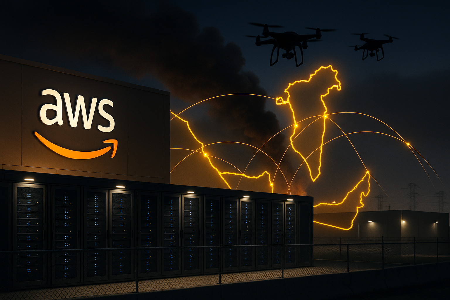 AWS Bahrain Cloud Disruption After Drone Activity subject-specific editorial image