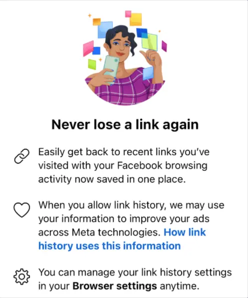 Facebook-Link-history