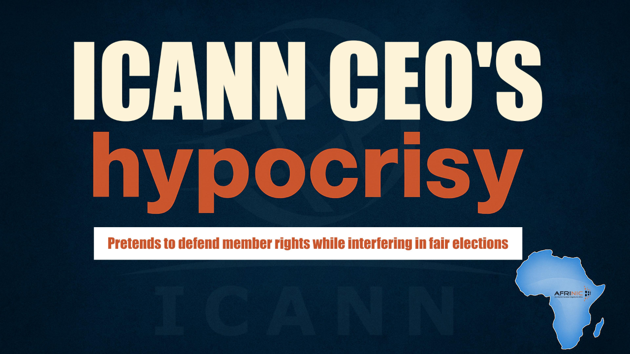 ICANN CEO's hypocrisy