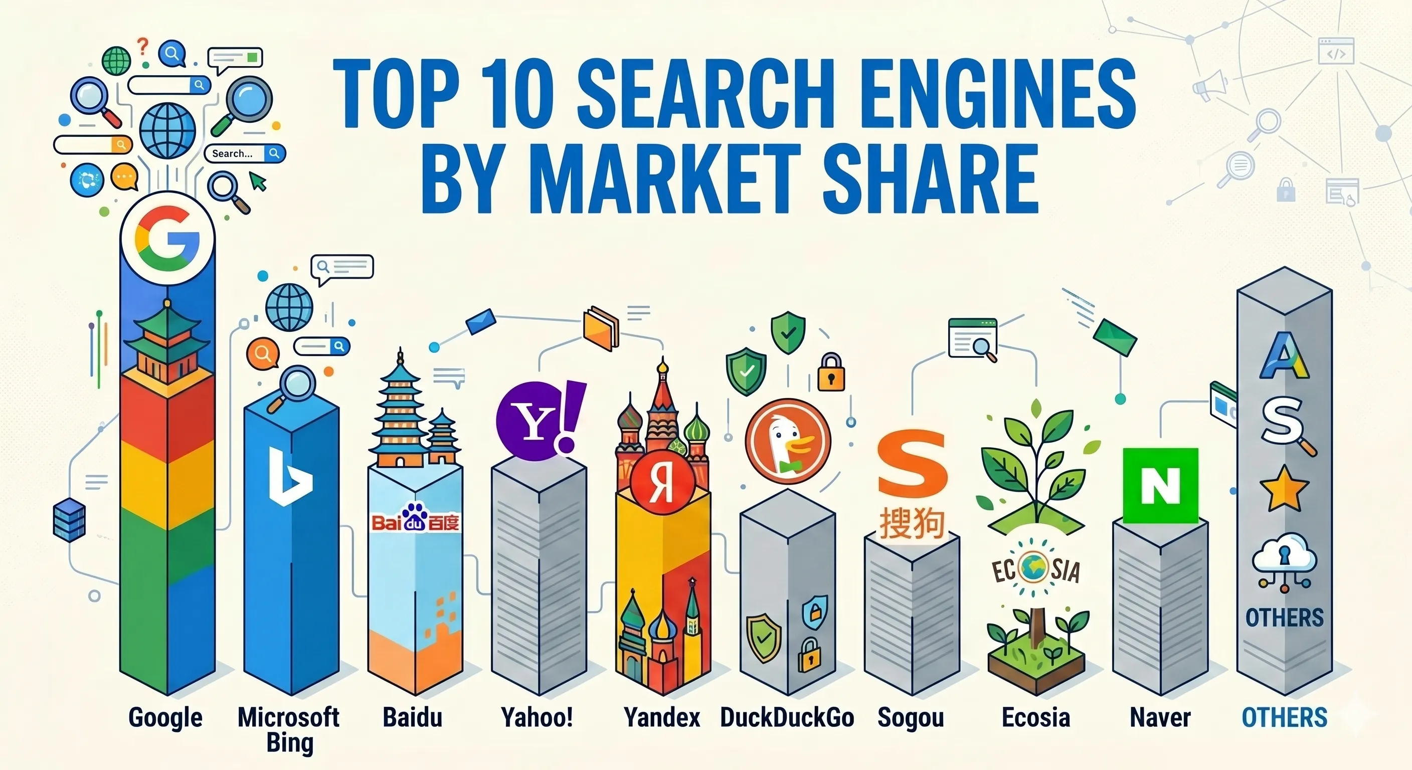 Top 10 Search Engines by Market Share Worldwide